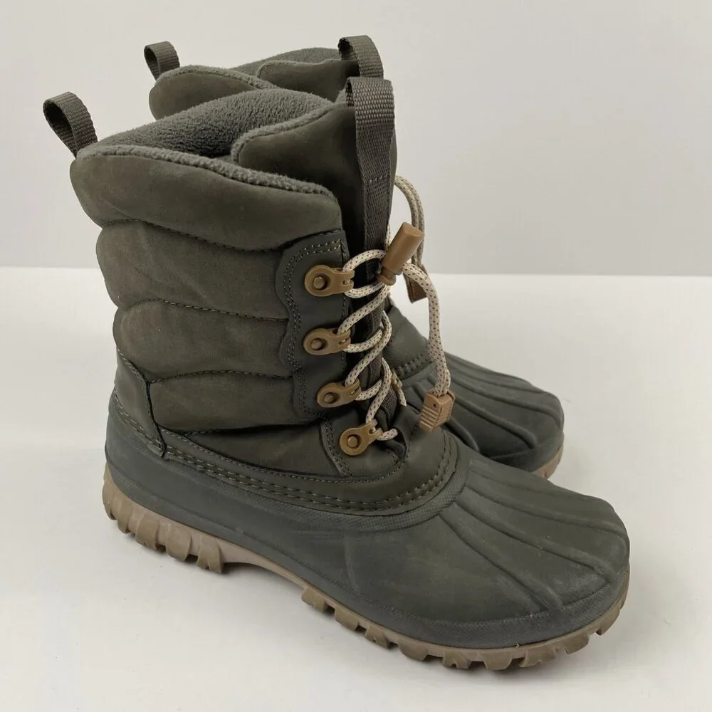 Storm By Cougar Cardiff Snow Boots Women's 9W Brown WB-Q Cinch Cord Lined